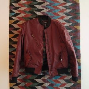 Forever 21 Red Bomber Jacket